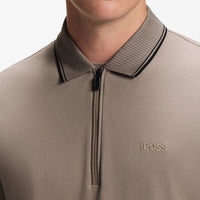 BOSS Golf Shirt - Cord Plisy LS Reg. Fit - Brindle WI26