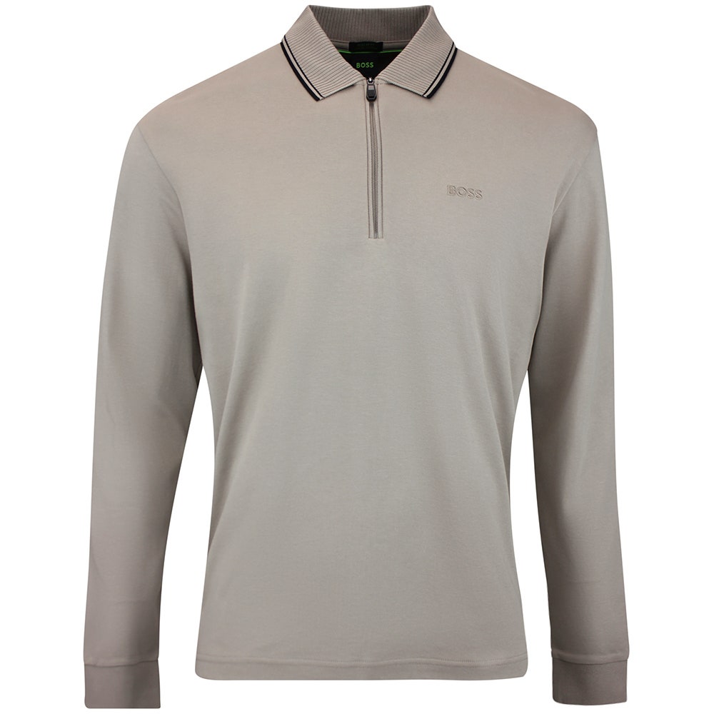 BOSS Golf Shirt - Cord Plisy LS Reg. Fit - Brindle WI26