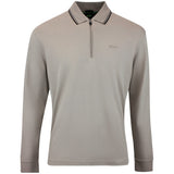 BOSS Golf Shirt - Cord Plisy LS Reg. Fit - Brindle WI26