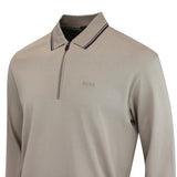 BOSS Golf Shirt - Cord Plisy LS Reg. Fit - Brindle WI26