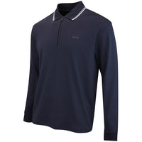 BOSS Golf Shirt - Cord Plisy LS Reg. Fit - Dark Navy WI26