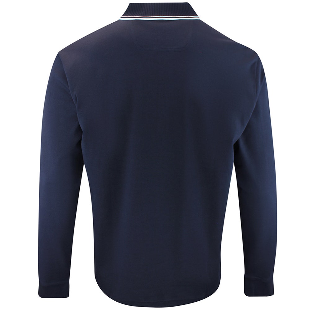 BOSS Golf Shirt - Cord Plisy LS Reg. Fit - Dark Navy WI26