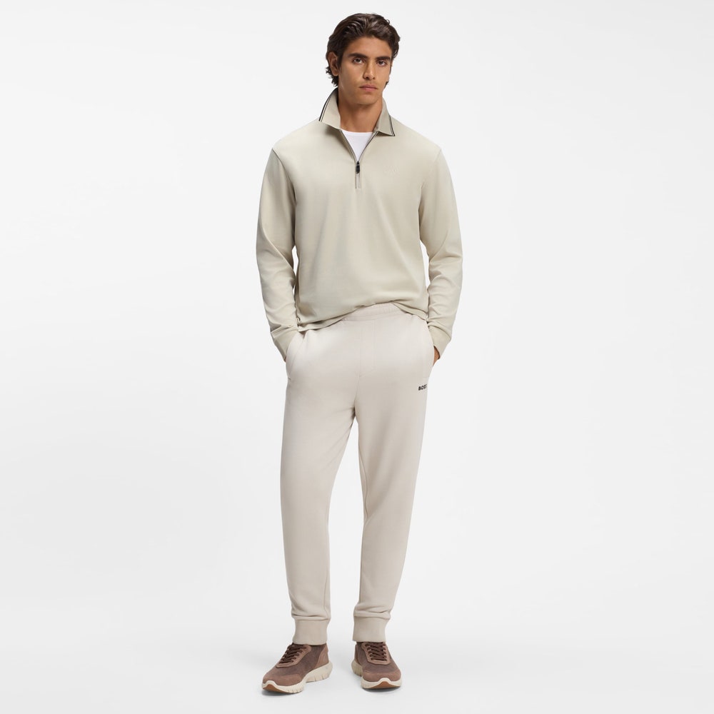 BOSS Golf Shirt - Cord Plisy LS Reg. Fit - Pelican WI26