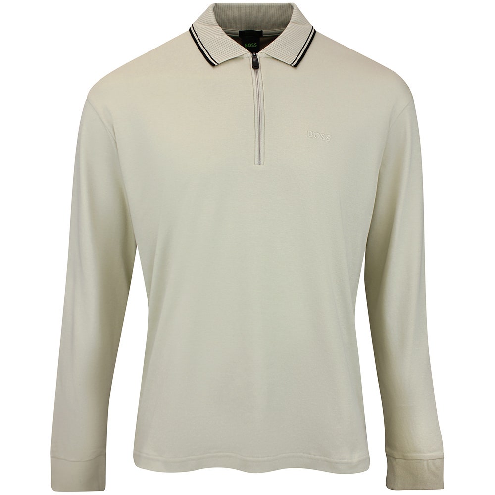 BOSS Golf Shirt - Cord Plisy LS Reg. Fit - Pelican WI26