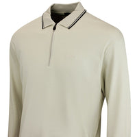 BOSS Golf Shirt - Cord Plisy LS Reg. Fit - Pelican WI26