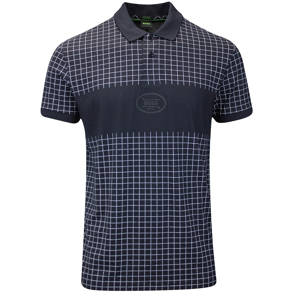 BOSS Golf Shirt - GL Check Polo Reg. Fit - Dark Navy FA25