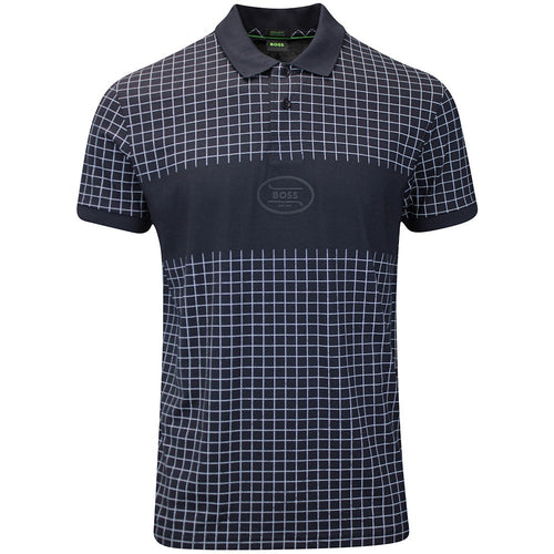 BOSS Golf Shirt - GL Check Polo Reg. Fit - Dark Navy FA25