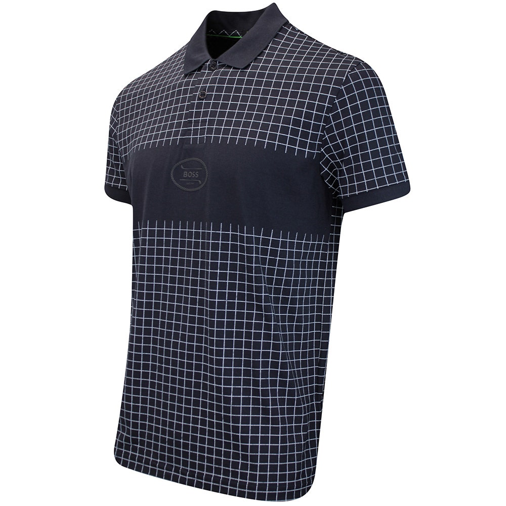 BOSS Golf Shirt - GL Check Polo Reg. Fit - Dark Navy FA25