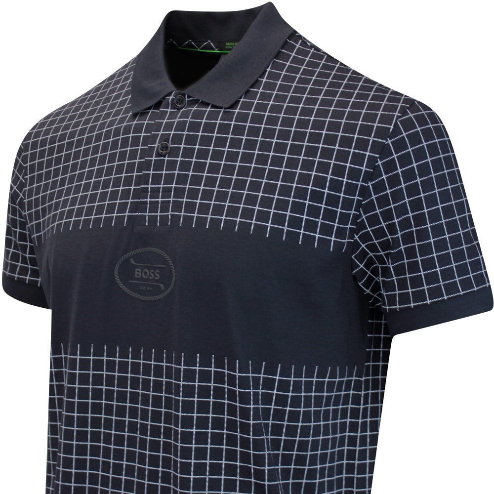 BOSS Golf Shirt - GL Check Polo Reg. Fit - Dark Navy FA25