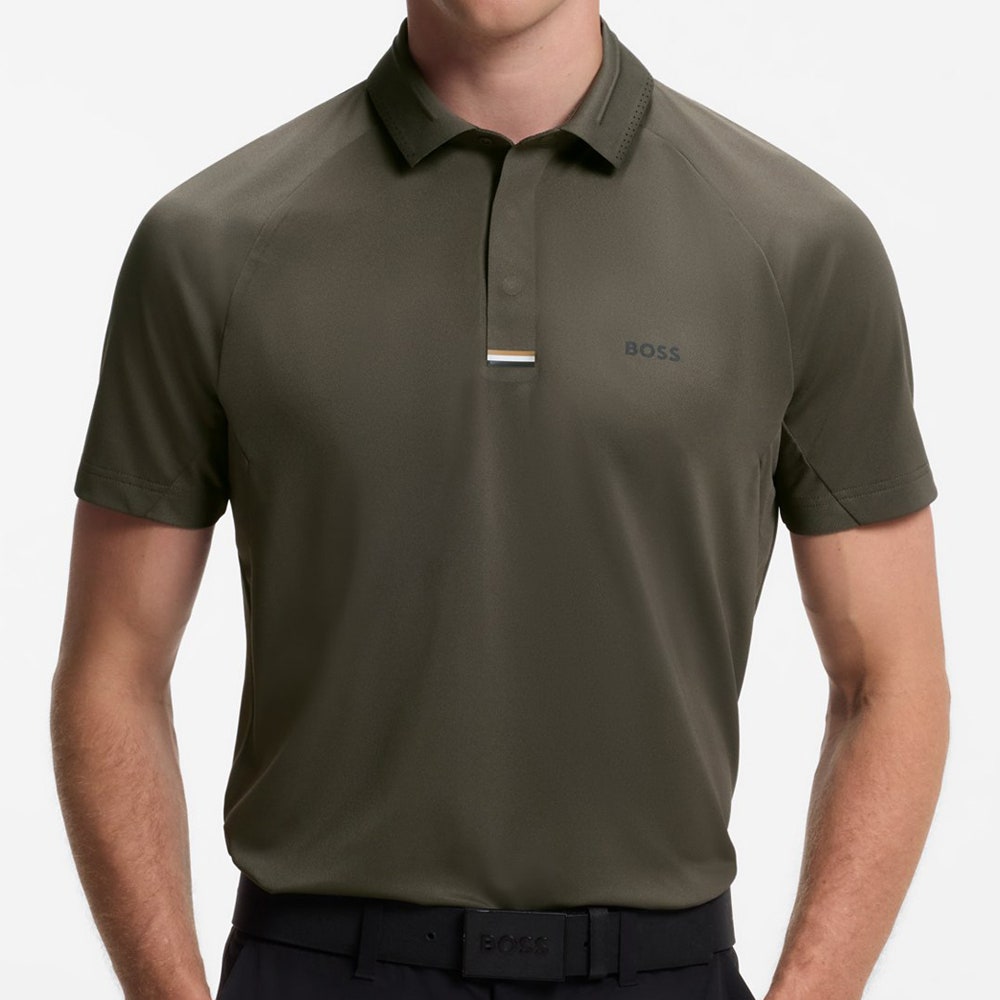 BOSS Golf Shirt - GOC Paddytech Reg. Fit - Khaki Green WI26