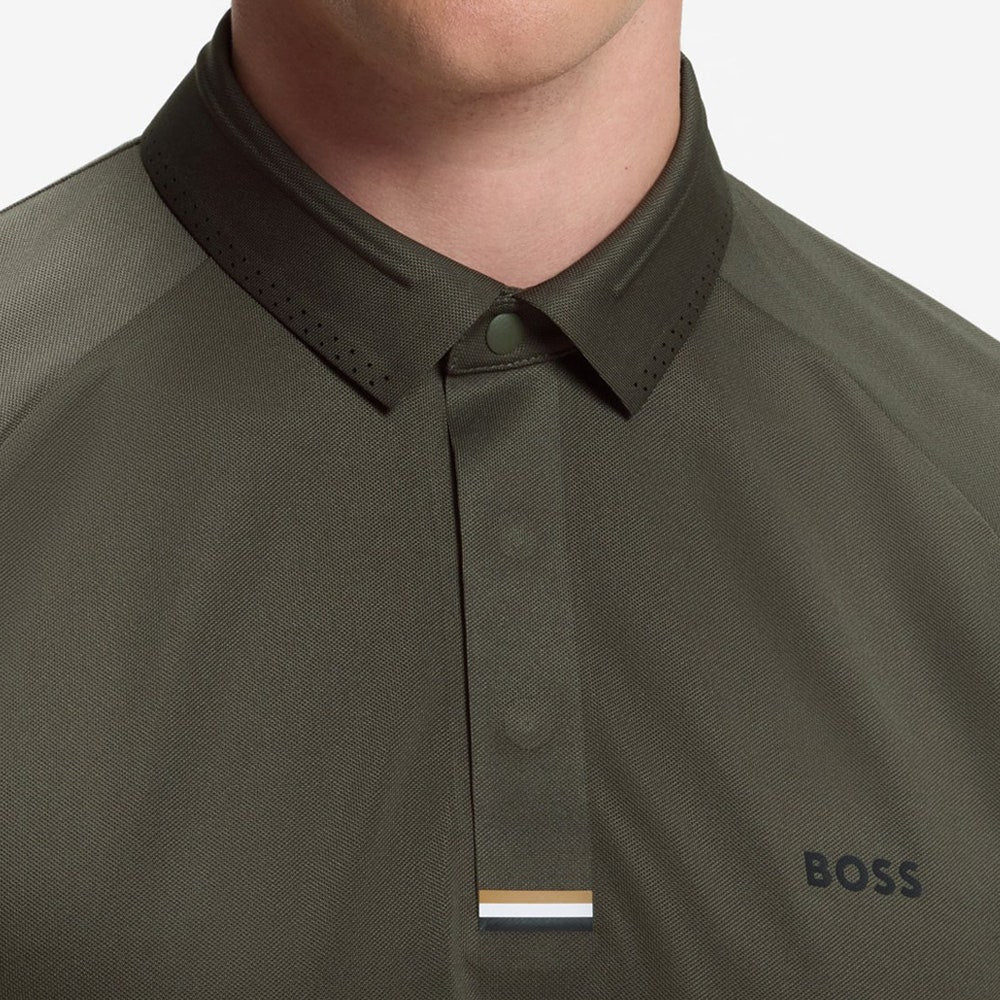 BOSS Golf Shirt - GOC Paddytech Reg. Fit - Khaki Green WI26