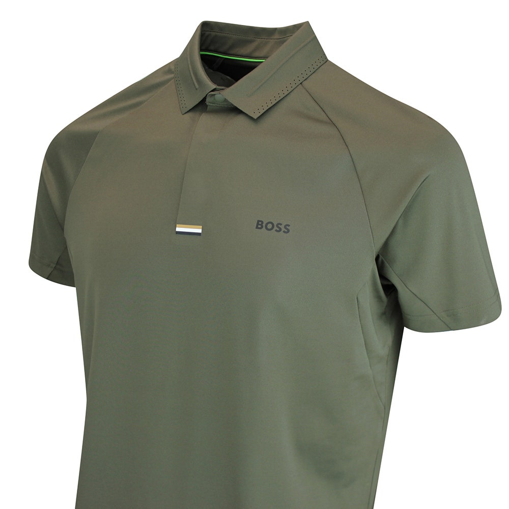 BOSS Golf Shirt - GOC Paddytech Reg. Fit - Khaki Green WI26