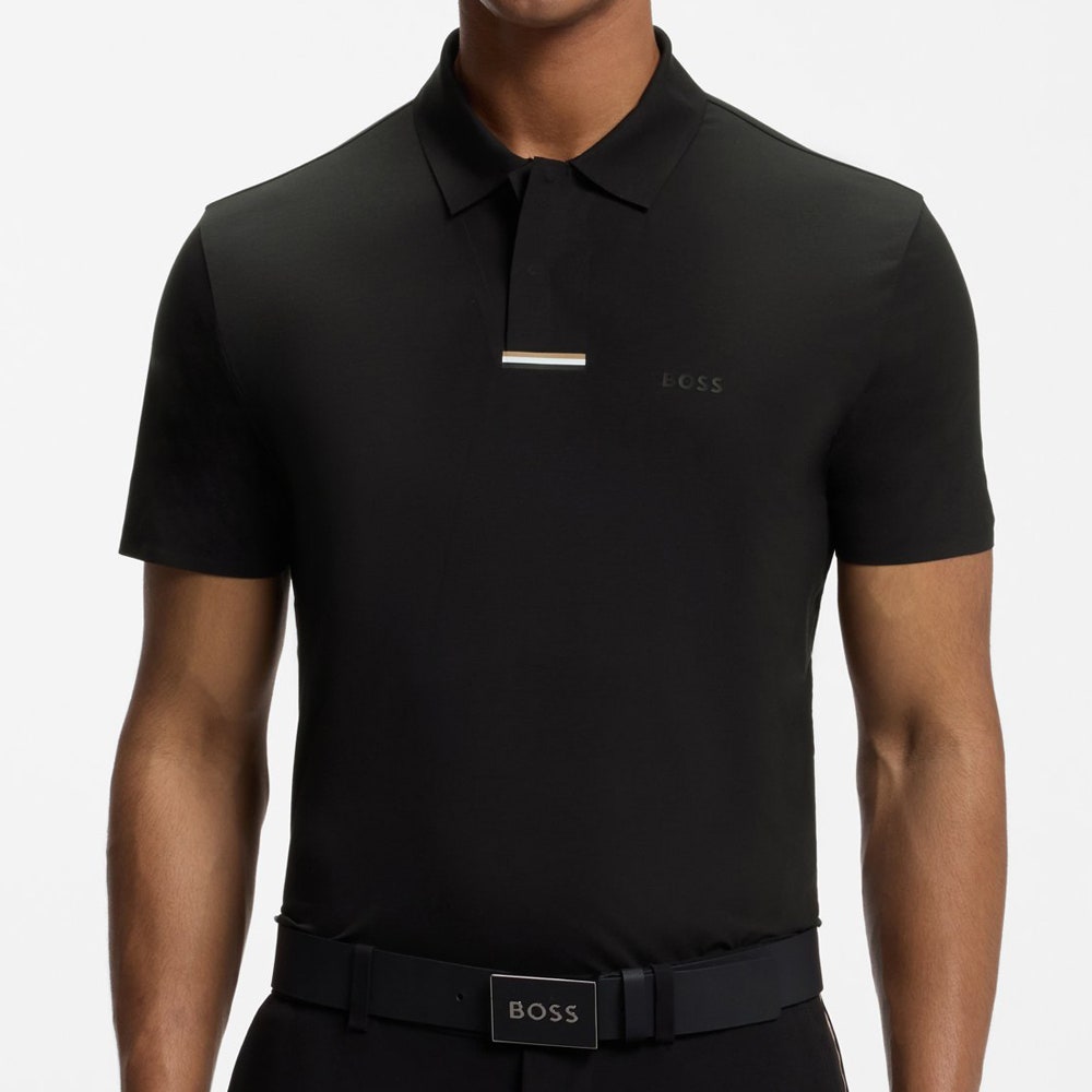BOSS Golf Shirt - GOC Swing Reg. Fit - Black FA26