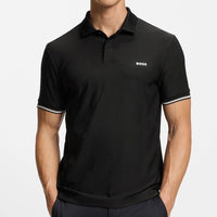BOSS Golf Shirt - Hexa Chip GOC Reg. Fit - Black SP26