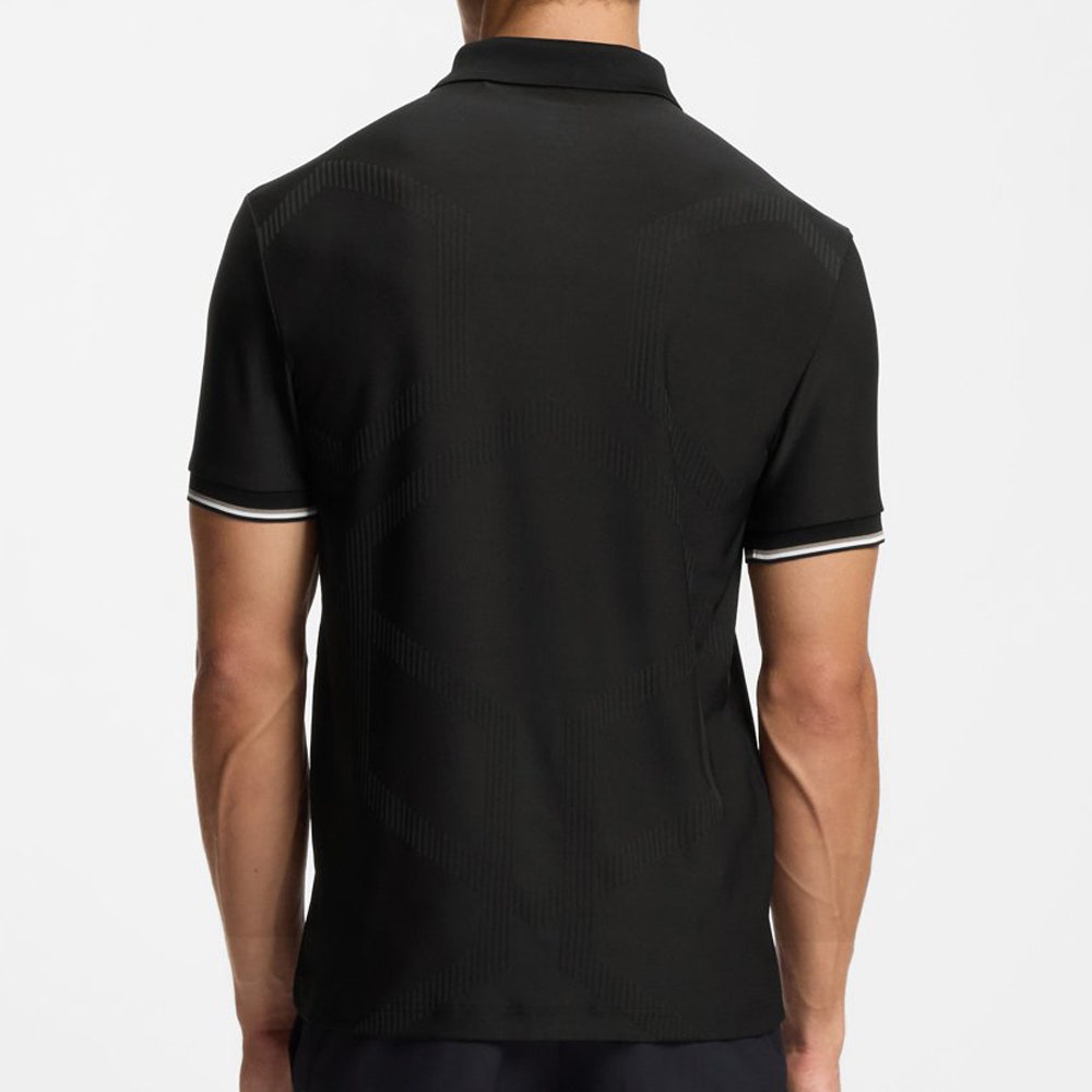 BOSS Golf Shirt - Hexa Chip GOC Reg. Fit - Black SP26