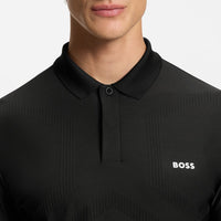 BOSS Golf Shirt - Hexa Chip GOC Reg. Fit - Black SP26