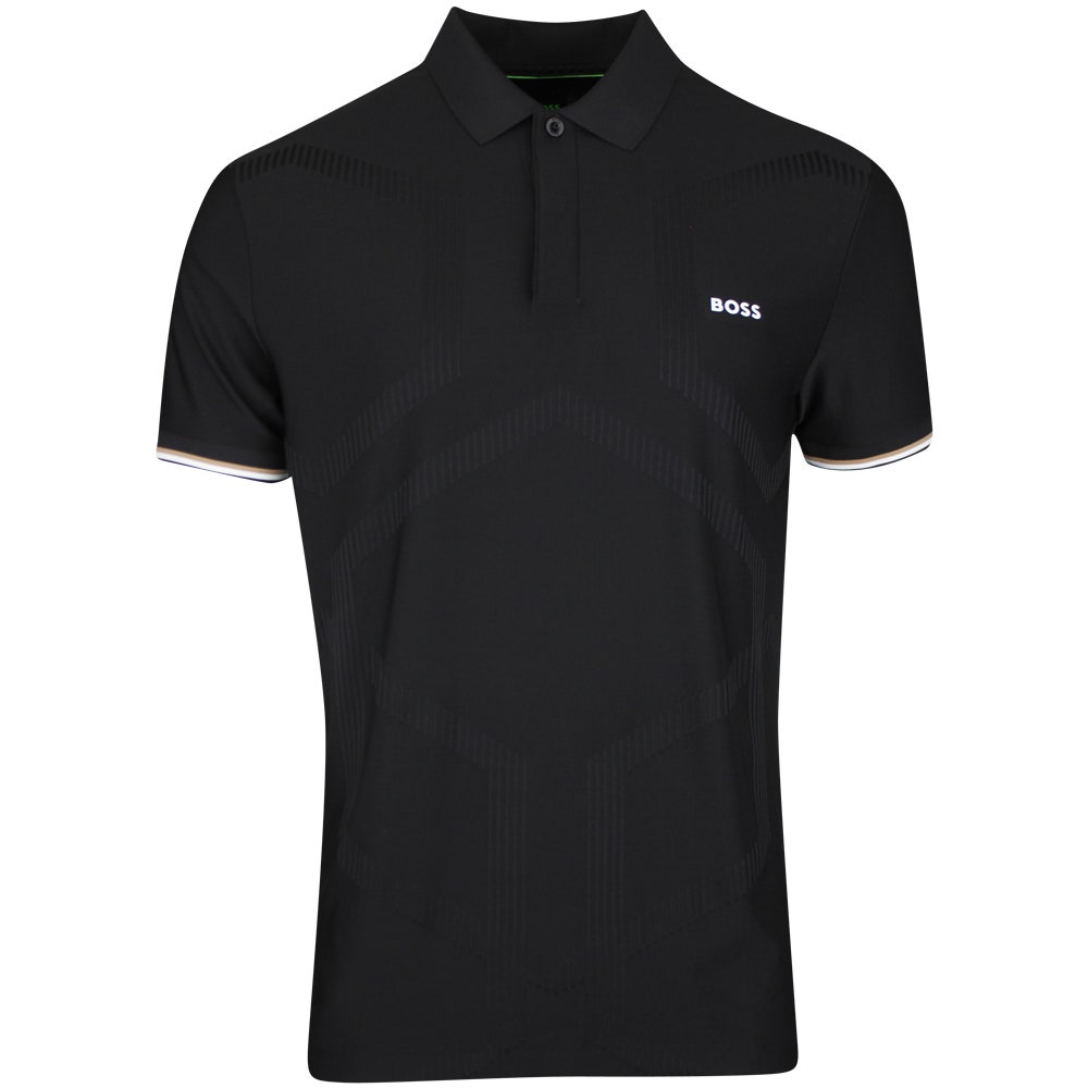 BOSS Golf Shirt - Hexa Chip GOC Reg. Fit - Black SP26
