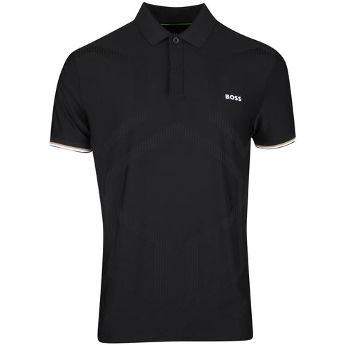 BOSS Golf Shirt - Hexa Chip GOC Reg. Fit - Black SP26