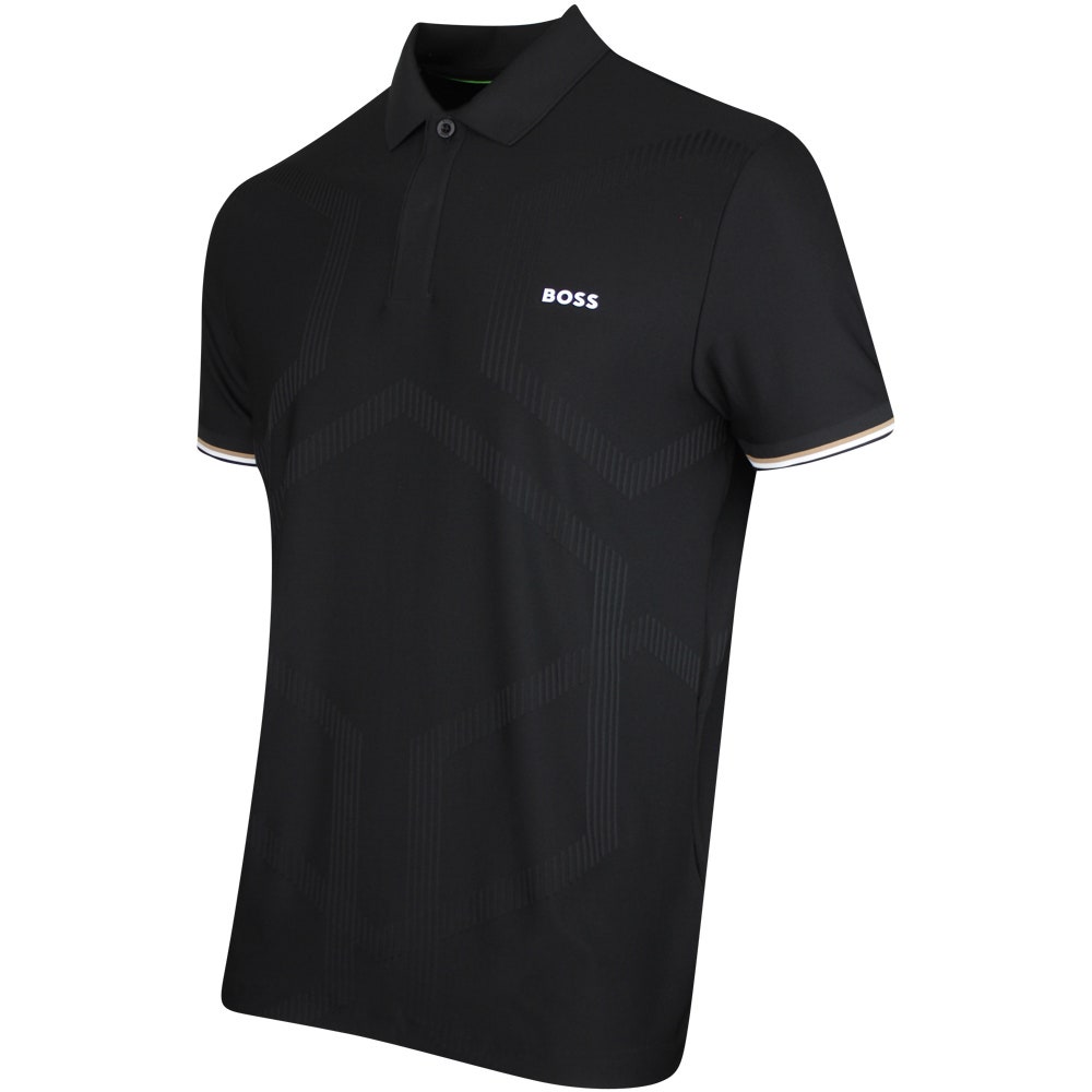 BOSS Golf Shirt - Hexa Chip GOC Reg. Fit - Black SP26
