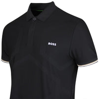 BOSS Golf Shirt - Hexa Chip GOC Reg. Fit - Black SP26
