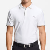 BOSS Golf Shirt - Hexa Chip GOC Reg. Fit - Bright White SP26
