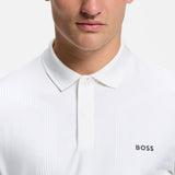 BOSS Golf Shirt - Hexa Chip GOC Reg. Fit - Bright White SP26