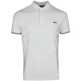 BOSS Golf Shirt - Hexa Chip GOC Reg. Fit - Bright White SP26