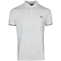 BOSS Golf Shirt - Hexa Chip GOC Reg. Fit - Bright White SP26
