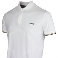 BOSS Golf Shirt - Hexa Chip GOC Reg. Fit - Bright White SP26