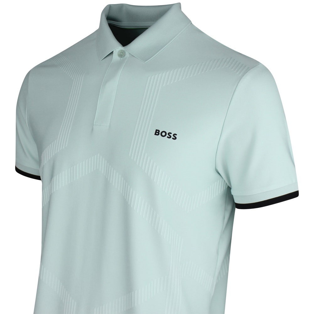 BOSS Golf Shirt - Hexa Chip GOC Reg. Fit - Mint Tint SP26