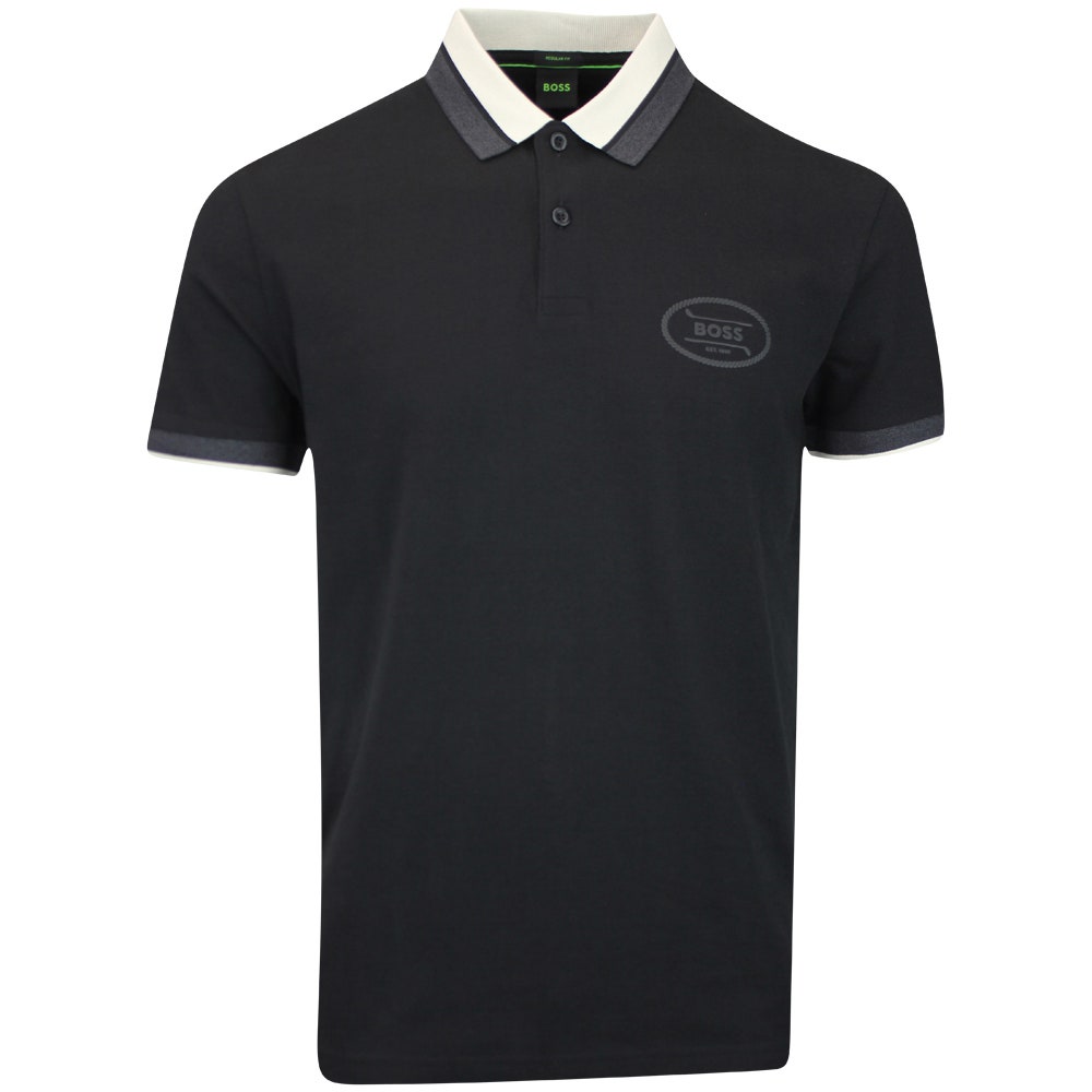 BOSS Golf Shirt - Hole 19 Reg. Fit - Black WI25