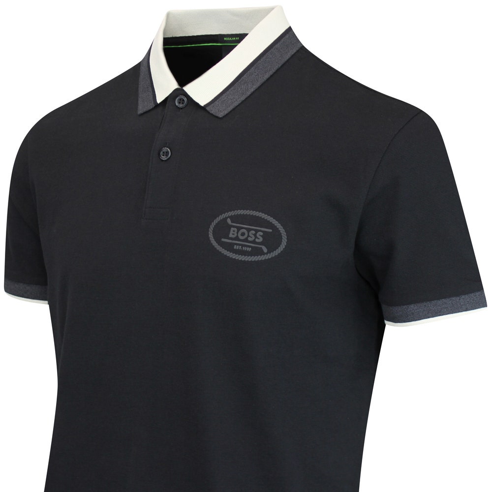 BOSS Golf Shirt - Hole 19 Reg. Fit - Black WI25