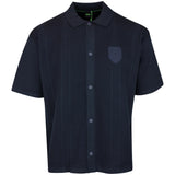 BOSS Golf Shirt - Knitted BC Lux Button Up - Dark Navy SP26