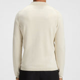 BOSS Golf Shirt - Knitted Ever-X LS Polo - Almond Milk WI25