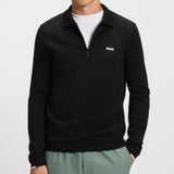 BOSS Golf Shirt - Knitted Ever-X LS Polo - Black WI25