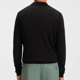 BOSS Golf Shirt - Knitted Ever-X LS Polo - Black WI25