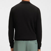 BOSS Golf Shirt - Knitted Ever-X LS Polo - Black WI25