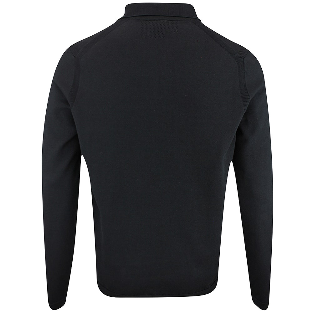 BOSS Golf Shirt - Knitted Ever-X LS Polo - Black WI25