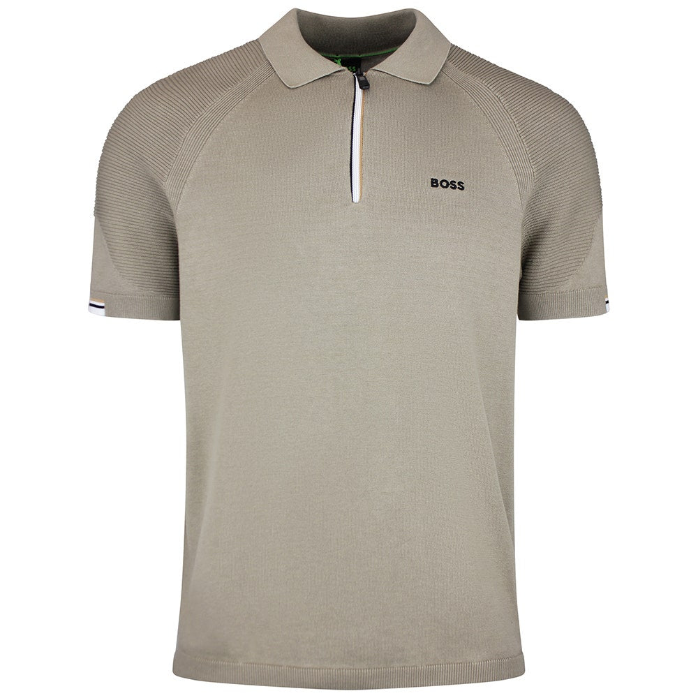 BOSS Golf Shirt - Knitted GOC Perform Polo - Brindle SU26