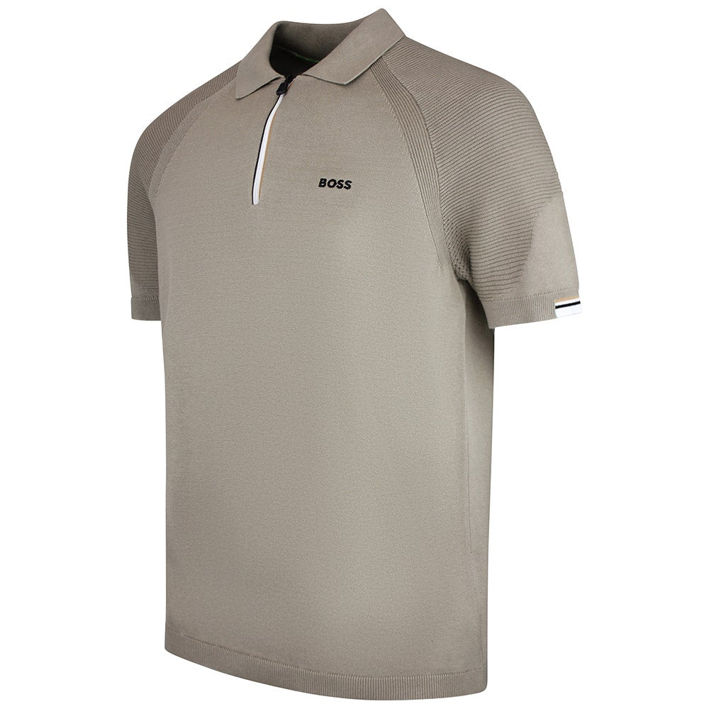 BOSS Golf Shirt - Knitted GOC Perform Polo - Brindle SU26