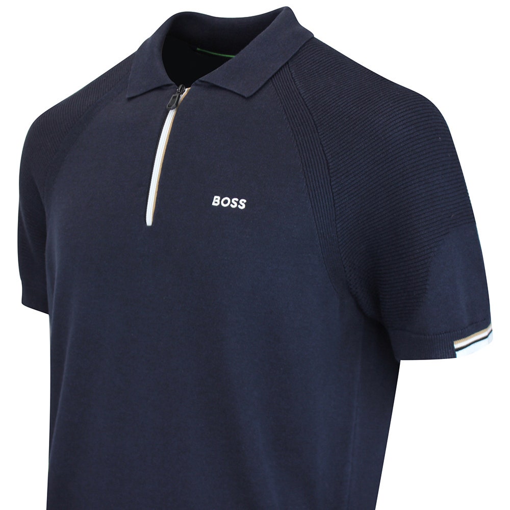 BOSS Golf Shirt - Knitted GOC Perform Polo - Dark Navy SU26