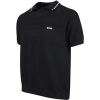 BOSS Golf Shirt - Knitted Member Polo - Black SU26