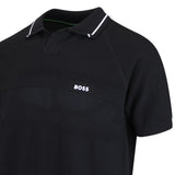 BOSS Golf Shirt - Knitted Member Polo - Black SU26