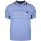 BOSS Golf Shirt - Knitted Member Polo - Colony Blue SU26