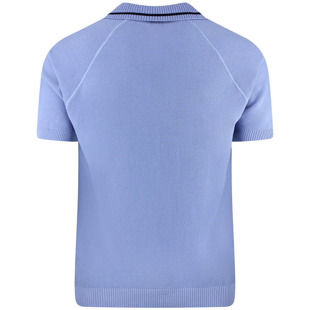 BOSS Golf Shirt - Knitted Member Polo - Colony Blue SU26