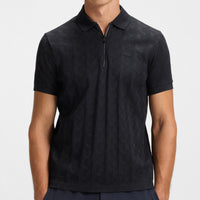 BOSS Golf Shirt - Mirror QZ Relaxed - Dark Navy WI25