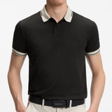 BOSS Golf Shirt - Network Paule Slim - Black FA26