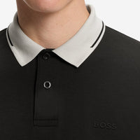 BOSS Golf Shirt - Network Paule Slim - Black FA26
