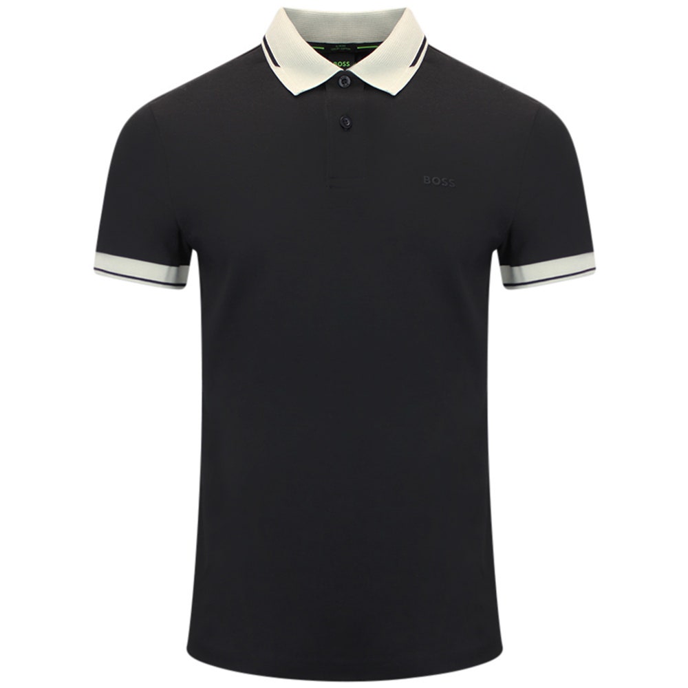 BOSS Golf Shirt - Network Paule Slim - Black FA26