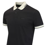 BOSS Golf Shirt - Network Paule Slim - Black FA26